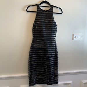 Stunning black, lace, fitted Parker dress.